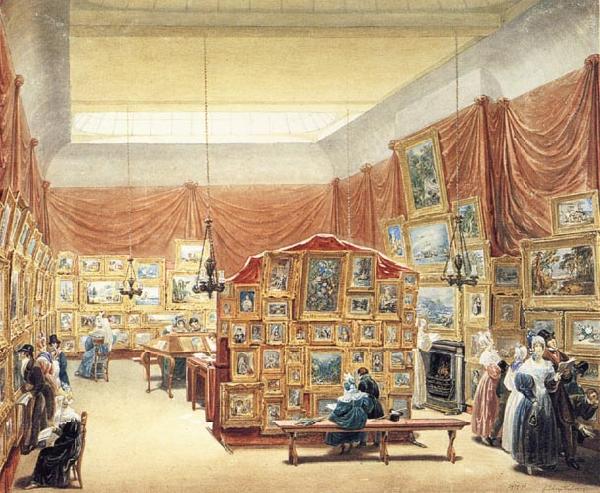 George Scharf Interior of the Gallery of the New Society of Painters in Water Colurs,Old Bond Street Germany oil painting art